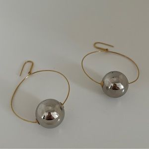 ISABEL MARANT Silver & Gold Hoop Earrings